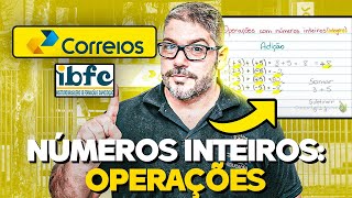 Concurso dos Correios  Matemática da Banca IBFC  Aula Operações dos Números Inteiros [upl. by Pincince]