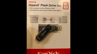 SanDisk iXpand Flash Drive Go 256GB USB 30 TypeA to Apple Lightning iPhone iPad SDIX60N256GAN6NE [upl. by Rey]