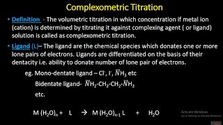 Complexometric Titrations EDTA as Complexing Agent amp Types of EDTA titrations [upl. by Atiuqa]