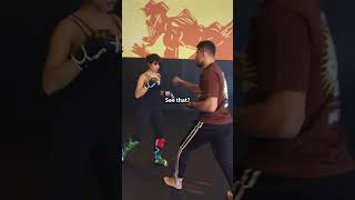 Alex Pereira teaches Nina Drama how to fight amp check leg kicks shorts ufc mma alexpereira [upl. by Iver]