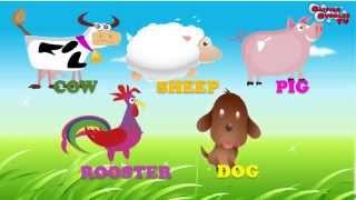 Los animales de granja en ingles con sonidos para niños  parte1 [upl. by Cain]