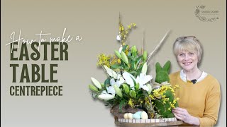 How to Create an Elegant Easter Centrepiece with Lilies and a Bunny 💐 Easy Stepbystep DIY Guide [upl. by Heaps]