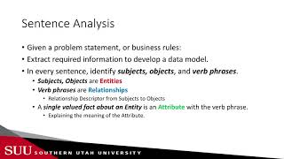 Databases Data Modelling  Sentence Analysis [upl. by Maddi]