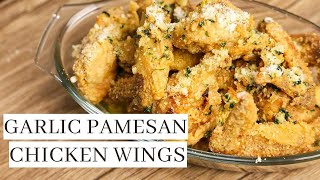 Easy Garlic Parmesan Chicken Wings Recipe [upl. by Casandra]