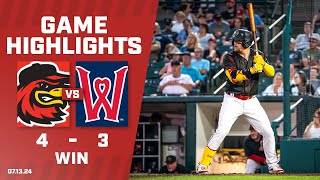 Red Wings vs Red Sox Game Highlights 7132024 [upl. by Suiradel]