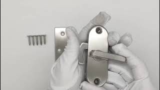 Stainless Steel Sliding Barn Door Privacy Locks And Latches [upl. by Nairrot386]