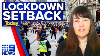 Impact of Melbourne’s lockdown protest unknown for ‘several weeks’  Coronavirus  9 News Australia [upl. by Timrek]