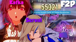 F2P KAFKA W SERVAL IS BROKEN  MOC 10 Serval Kafka Build Showcase  Honkai Star rail [upl. by Geibel]