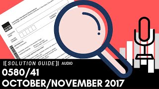 058041 OctoberNovember 2017 Marking Scheme MS Audio Voice Over [upl. by Sirrep]