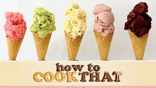 Ice Cream Recipes HOW TO COOK THAT Ann Reardon starburst chocolate [upl. by Amehsat]