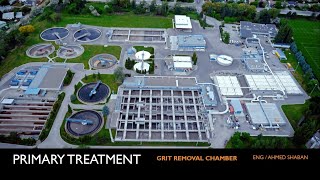 033 Primary treatment Grit Removal Chamberتصميم غرفة إزالة الرمال [upl. by Guilbert]