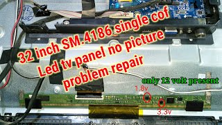 SM4186 ic single cof 32 inch panel no display problem repairsm4186 ic black displayms electronics [upl. by Aleibarg]