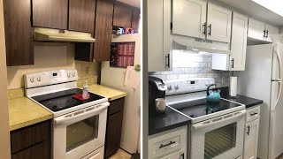 Amazing Kitchen Makeover For Under 500  Goodbye 1975 [upl. by Yraek422]