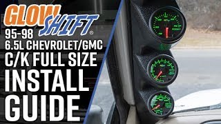 GlowShift  How To Install A 9598 65L Turbo Chevrolet or GMC CK FullSize Diesel Gauge Package [upl. by Peyton225]