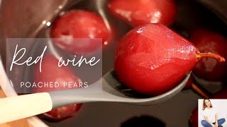 EASY red wine poached pears  simple dessert [upl. by Yeoj]