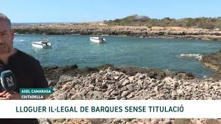 Denuncien una empresa de lloguer de barques per habilitar un moll en una cala a prop de la [upl. by Hui]