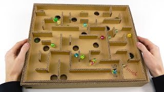 Board Game Marble Labyrinth from Cardboard  How to Make Amazing Game [upl. by Assiron]