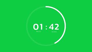 3 Minute Countdown Timer with Animated Circle  4K Green Screen  100 FREE [upl. by Tila947]