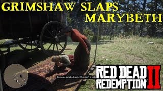 Red Dead Redemption 2  Miss Grimshaw slaps Marybeth Savagely in the Face [upl. by Diarmuid]