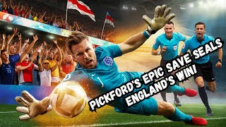 Englands Hero Pickfords Incredible Save in Euro 2024 [upl. by Ahsirkal]