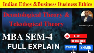 MBASEM4 Theories of Ethics  Deontological Theory amp Teleological Theory [upl. by Rimaj]