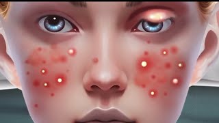 ASMR treatment removes boils in the eyes facial pores sebum [upl. by Laerol]