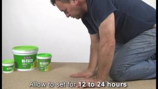 How to bond carpets vinyl tiles and flooring  Alcolin HiTack [upl. by Zebulen302]