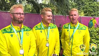 2022 Commonwealth Games Mens Triples team reflects on silver medal [upl. by Volin]