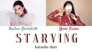 KARAOKE DUET Starving  Hailee Steinfeld [upl. by Zonnya471]