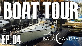 BOAT TOUR of our 1986 CampC 44 Cruising Sailboat  Sailing Balachandra E04 [upl. by Corliss]