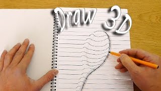 How to Draw in 3D  Optical Illusion [upl. by Portugal]