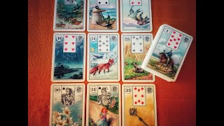 LECTURA DE TABLERO 3X3 CON EL ORÁCULO LENORMAND  TUTORIAL [upl. by Ahsap]