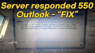 Fix The server responded 550 error on Outlook email app [upl. by Raseta]