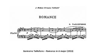 Germaine Tailleferre  Romance in A major 1913 [upl. by Lramaj]