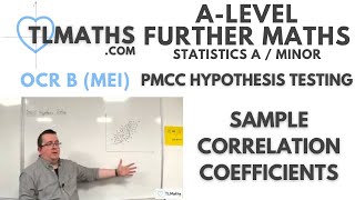 OCR MEI Statistics Minor C PMCC Hypothesis Testing 01 Sample Correlation Coefficients [upl. by Thorndike]