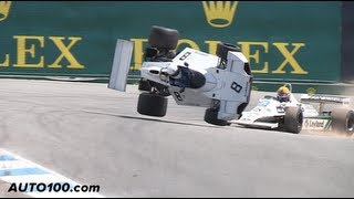 Spectacular F1 Crash at Laguna Seca in Slow Mo THE AUTO 100 Exclusive [upl. by Shimberg21]