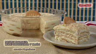 FACIL Y RIQUISIMO POSTRE DE GALLETA CON LECHE CONDENSADA Y LIMÓN SIN HUEVO y sin cocinar nada [upl. by Nolyat]