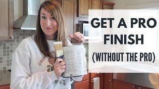 Painting Cabinets With a Pro Finish WITHOUT a Sprayer  How to Paint Kitchen Cabinets DIY Style [upl. by Akiras]