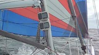 J80 GER 577 Anegada 16knots surf across the Kattegat [upl. by Klarika898]