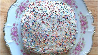 HOW TO MAKE AIR FRYER CAKE  GLUTEN FREE SPRINKLE CAKE IN AIR FRYER [upl. by Brieta]