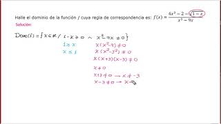 Dominio de una función a partir de su regla de correspondencia [upl. by Phillis]