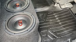 2019 Nissan Frontier custom subwoofer box build 210” DD Audio 210’s [upl. by Hannaj431]