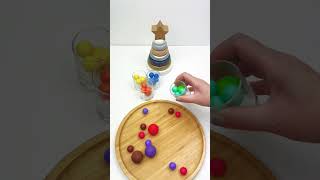 Satisfying colorful beads falling down reverse ASMR satisfying beads falling [upl. by Blim]