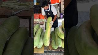 Amazing The Longest Fruit in The World  Winter Melon Cutting for Drinks [upl. by Nelleh]