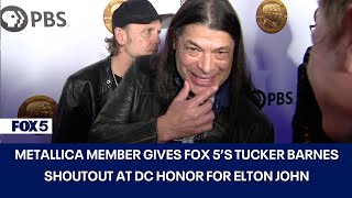 Metallica gives FOX 5’s Tucker Barnes shoutout at DC honor for Elton John [upl. by Akinorev465]