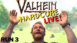 Hardcore Valheim Permadeath in the Mancave  Run 3 [upl. by Drobman834]