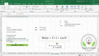 Convertir Watts a Amperes W  A [upl. by Rugen]