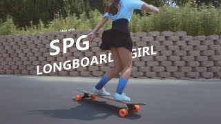 Awesome Longboard Girl Does Skateboard Dancing  FeiyuTech SPG [upl. by Annavaj]