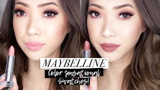 LIPSWATCHES Maybelline Senstational Matte Liquid LipTint  LUNA [upl. by Chiles]