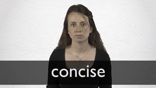 How to pronounce CONCISE in British English [upl. by Annmaria]